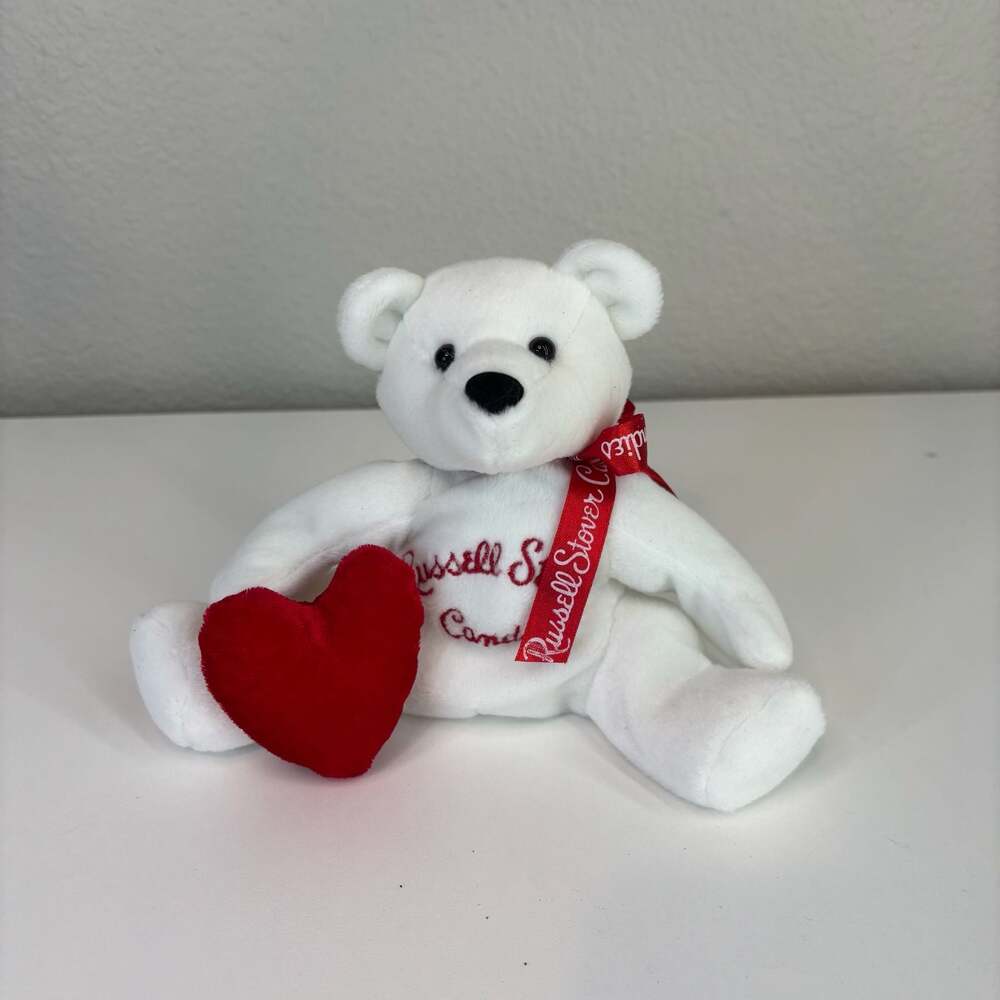 Russell Stover Candies Valentine's Day Promotional Plush Bear with Red Heart